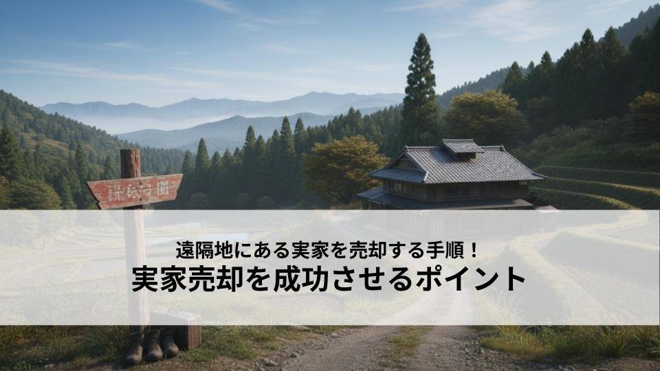 遠隔地にある実家を売却する手順！実家売却を成功させるポイント