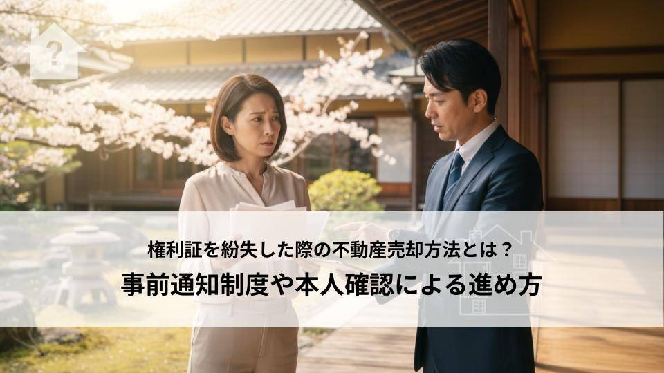 権利証を紛失した際の不動産売却方法とは?事前通知制度や本人確認による進め方