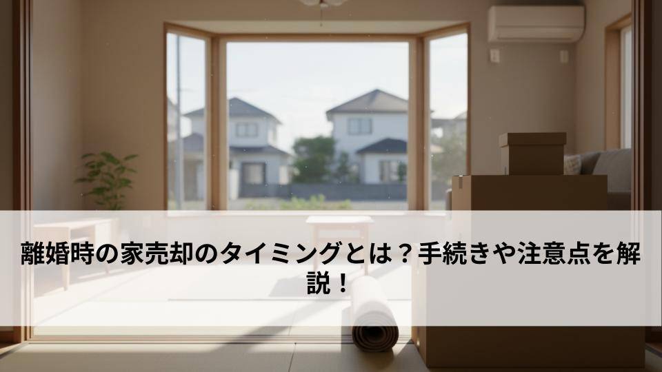 離婚時の家売却のタイミングとは?手続きや注意点を解説!