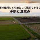 農地転用して宅地として売却できる？手順と注意点を解説